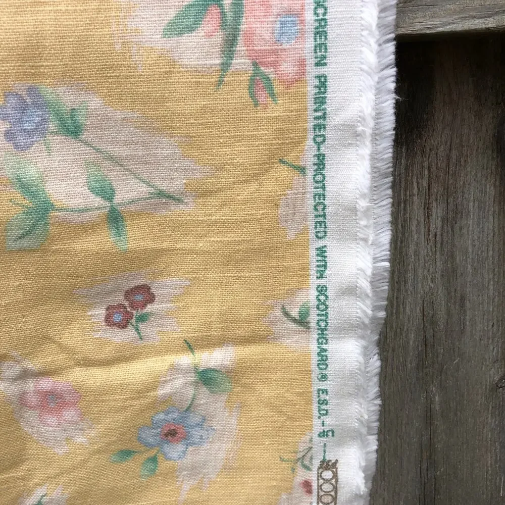 5th Ave Covington Yellow Floral Printed Fabric 54
